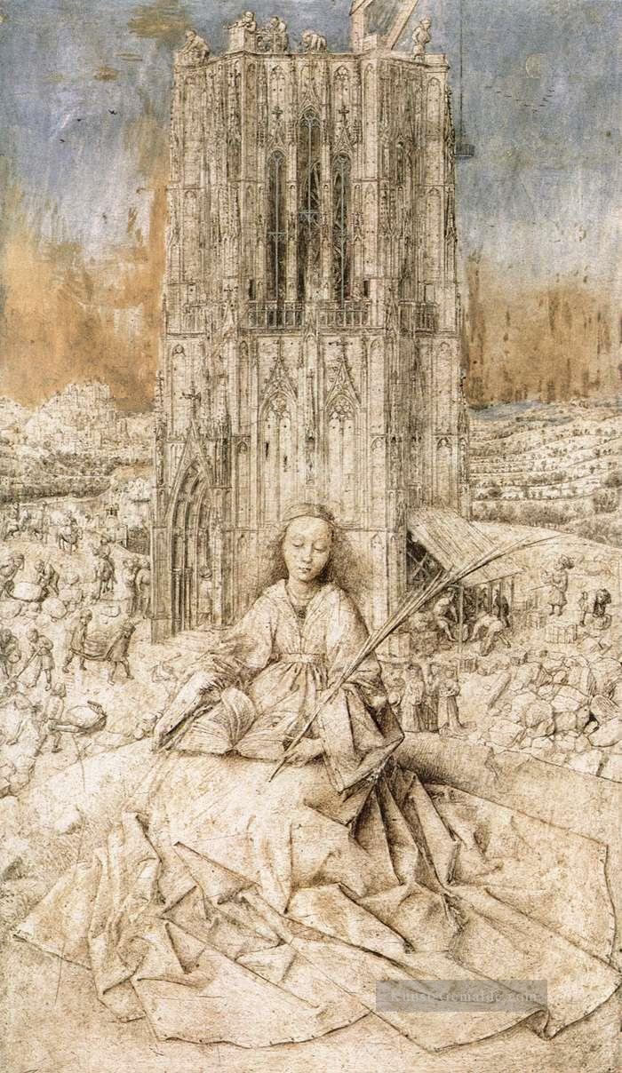 St Barbara Renaissance Jan van Eyck Ölgemälde